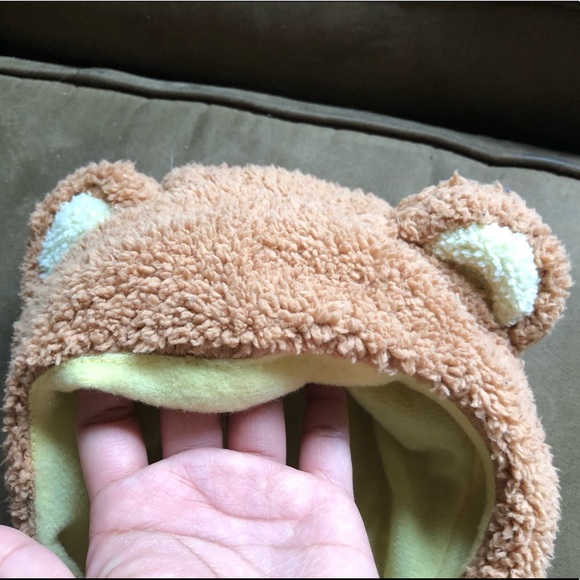 Rubie’s Fluffy Fleece Footie Hat Bodysuit Bear Kid - Picture 3 of 13